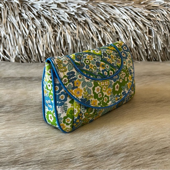 New VERA BRADLEY English Meadow 2011 Petite Chain Bag Clutch Blue Green Floral - Picture 11 of 15